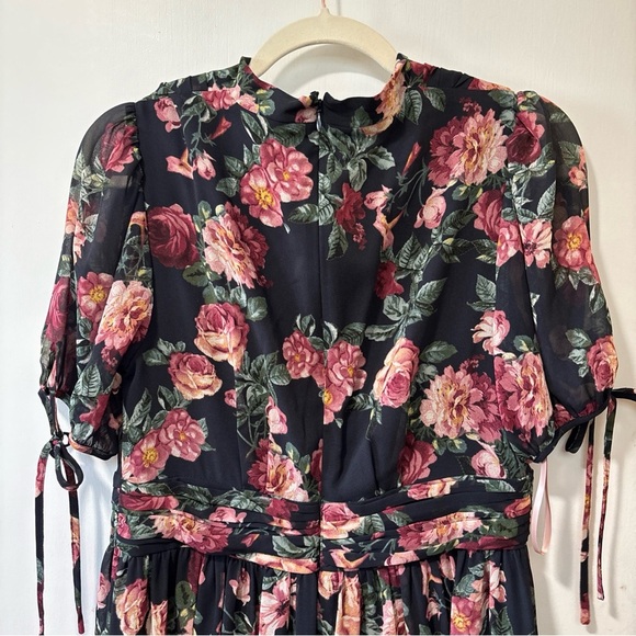 Gal Meets Glam Ashlyn Chiffon Dress Floral Maxi Fit & Flare Size 8 P Petite - Picture 6 of 8